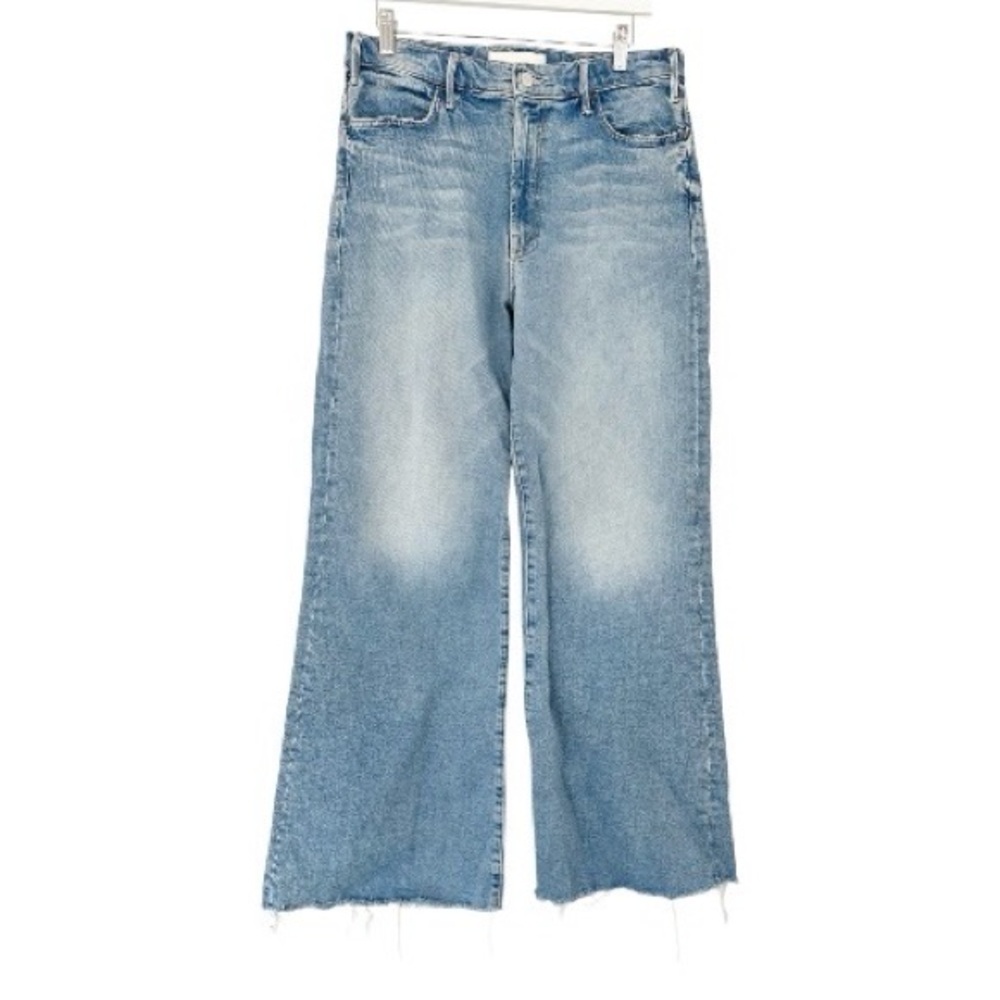 MOTHER Superior The Hustler Roller Fray Wide Leg Jeans I Confess - Picture 2 of 11